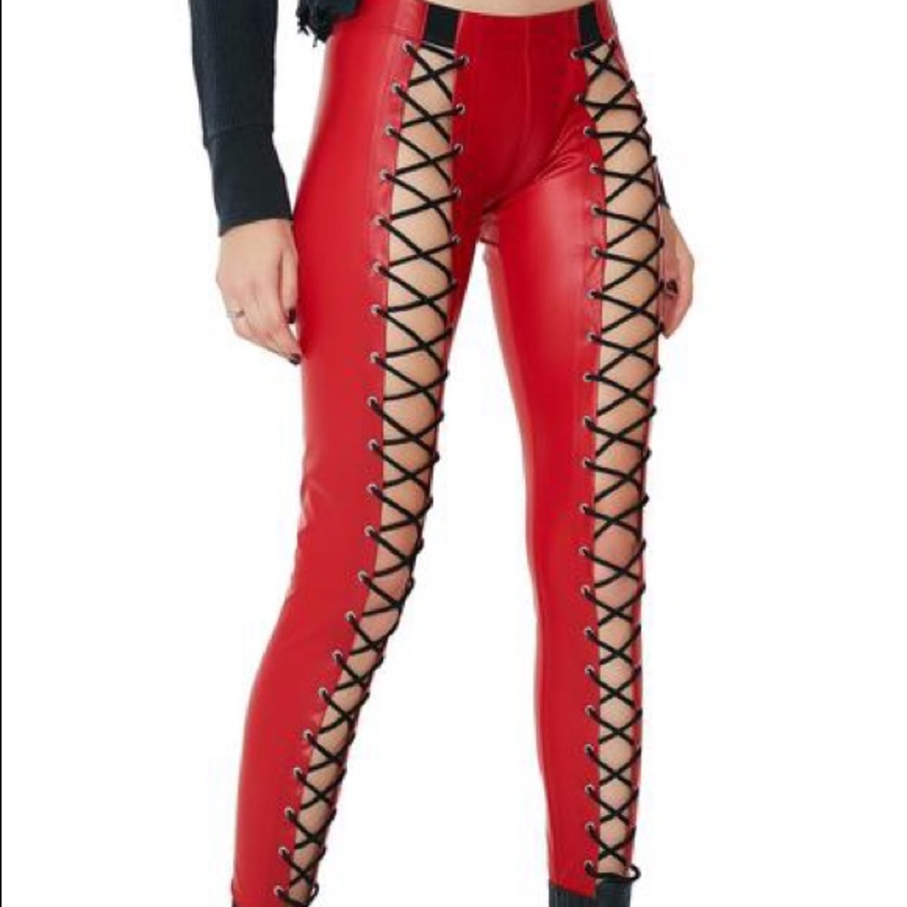 Nancy Corset leggings cherry